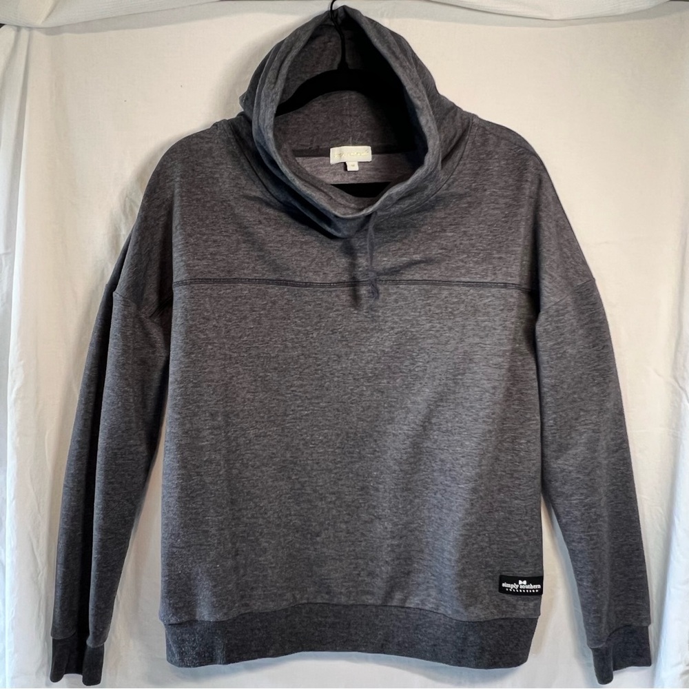 Simply Southern Gray Cowl‎ Neck Sweatshirt Women's M